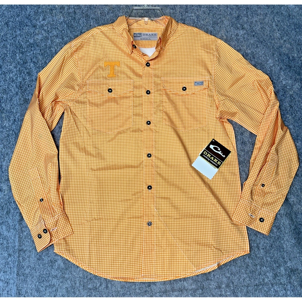 Drake Men's Small  Univ. Of TN long sleeve button‎ down -power T- (55-6)